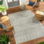 Green Modern Shaggy Outdoor Rug, Geometric Easy to Clean Rug For Patio, Balcony, Decks & Garden-740264709
