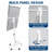36 x 24'' Rolling Magnetic Dry Erase Whiteboard, Mobile Standing White Board with Height Adjustable Stand, Lockable Wheels & Hooks, White-138071800-138071797