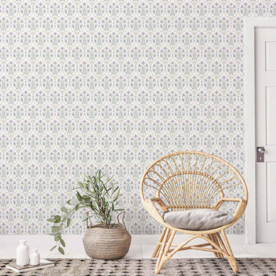 Peel & Stick Damask Tile