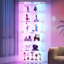 Corner Glass Display Cabinet with RGB Lights, Lockable Door & 5 Shelves-1319505011