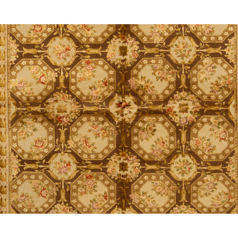 Handmade Silk and Wool Area Rug