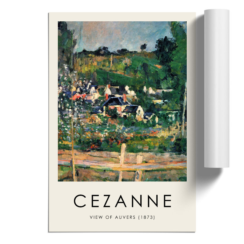 A View Of Auvers by Paul Cezanne - No Frame Painting, 30cm H x 21cm W x 0.1cm D