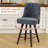 Swivel Bar Stools, 26'' Upholstered Counter Stool with Solid Wood Frame-751469149
