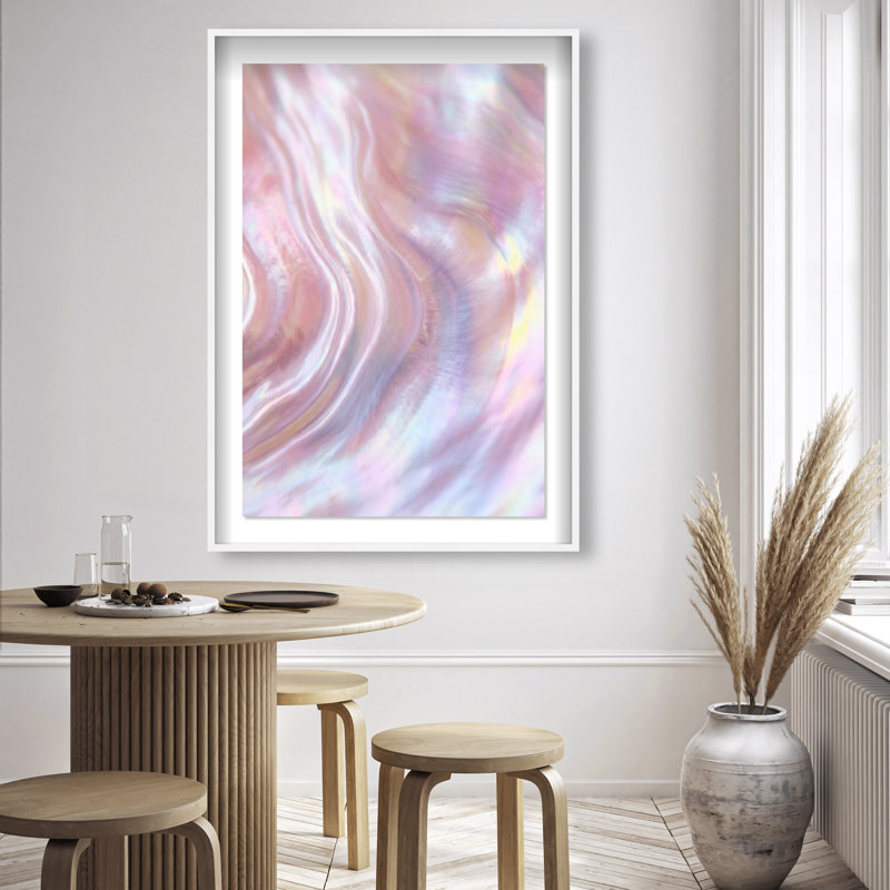 Iridescent Wave Print by Oliver Gal, 46.5"H x 31.5"W, White Shadowbox