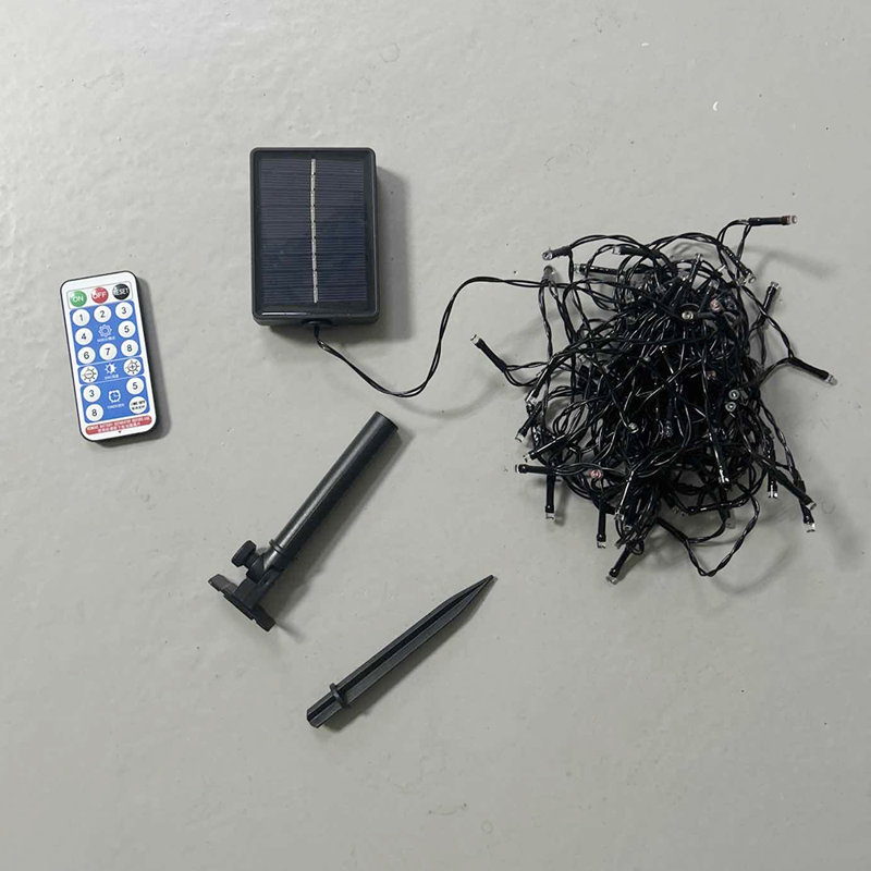2000cm Solar Powered 200 - Bulb Cord String Light