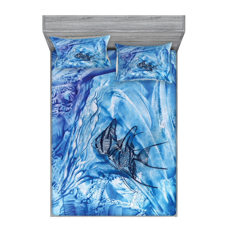 Microfiber Sheet Set, Queen Sheet Set with Fitted Sheet