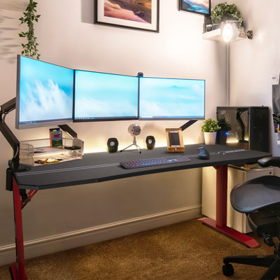 Metal Base Computer Desk
