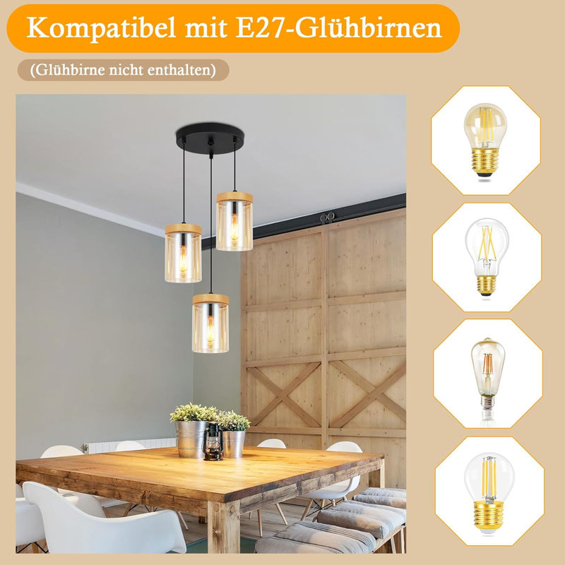 3 - Light Matte Black Cylinder Pendant