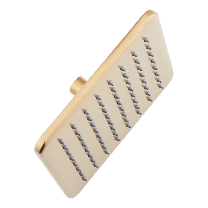 Berwyn Rainfall Shower Head - 2.5 gpm - Matte Black, Brushed Gold, 1.75 GPM