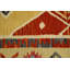 Tapis de couloir vibrant Kilim 3 x 10 avec des inspirations aztèques
