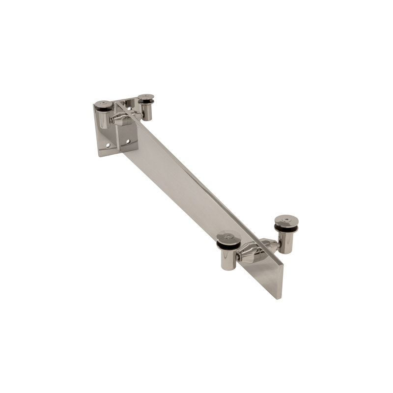 Support pour auvent en verre FHC AWBS36BS avec pente de 5 degrés - 36 po de long - Acier inoxydable brossé