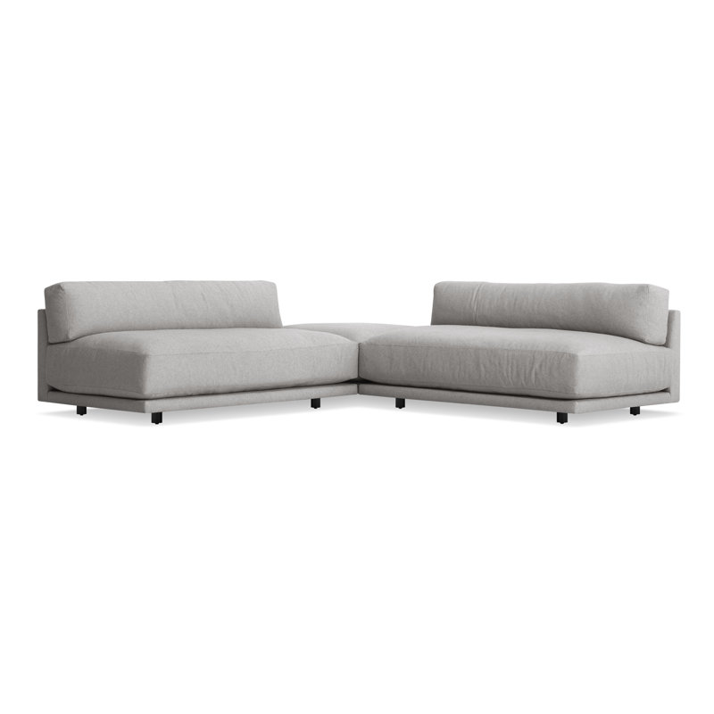 Sunday Sectional, Agnew Gray Textured Basketweave