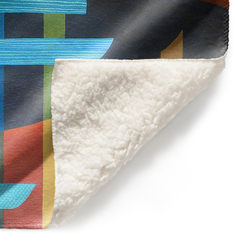 Couverture en sherpa doux glyphes 1, l 51 po x L 60 po