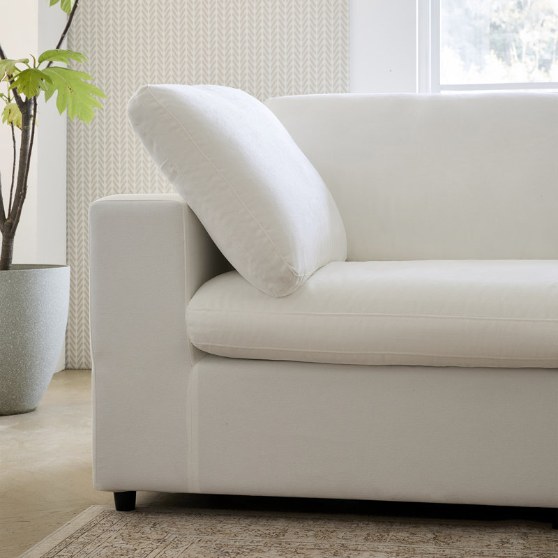 Canapé modulaire 5 places 5 pièces en blanc