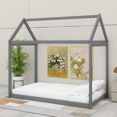 House-Shaped Solid Wood  Bed With Support Slats