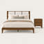 Tête de lit rembourrée en bois massif bouclé Knighten, ensemble de chambre à coucher 2 pièces-200897668-200897677-200897678