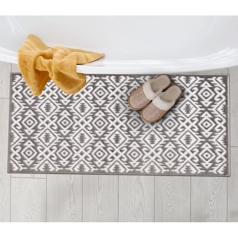 Ensemble de tapis de cuisine antidérapant 2 pièces Daraksha, 20 po x 48 po et 20 po x 30 po