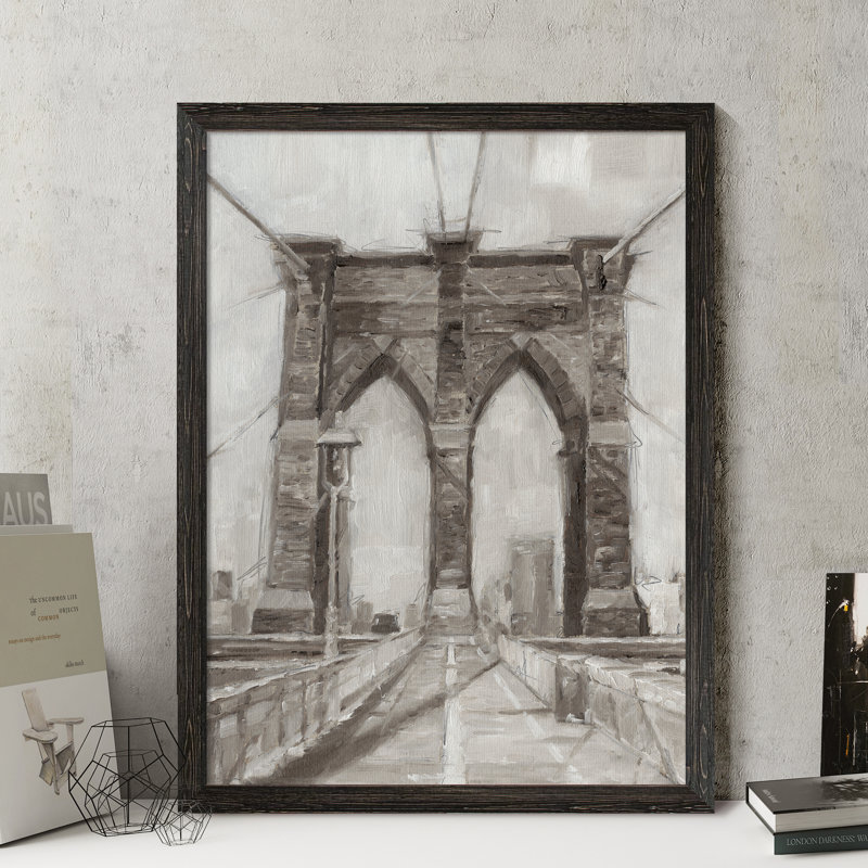 « bridge crossing i » par paul cezanne-cadre photo, reproduction d’art, Cadre de toiles encadrées ébène