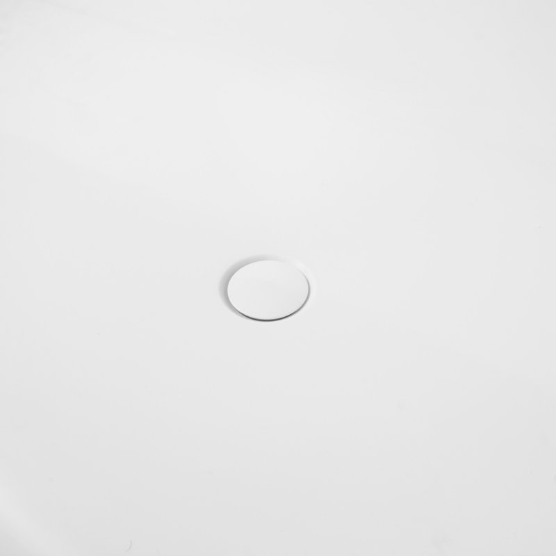 65 Inch Solid Surface Freestanding Bathtub With Matte Finish, Contemporary Design, Suitable For Small To Medium Bathrooms Soaking Bathtub, Surface, Oval Shape, White, Ideal Family Bathroom And