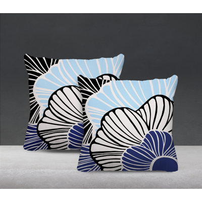 Polyester Blend Throw Square Indoor/Outdoor Pillow Cover & Insert