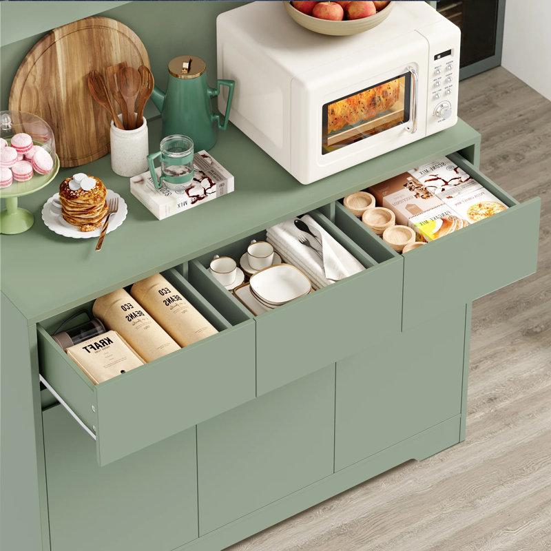 Étagère de boulanger 70,9 po de qualité supérieure avec station de charge, lumières DEL et tablettes réglables - votre solution de rangement de cuisine tout-en-un