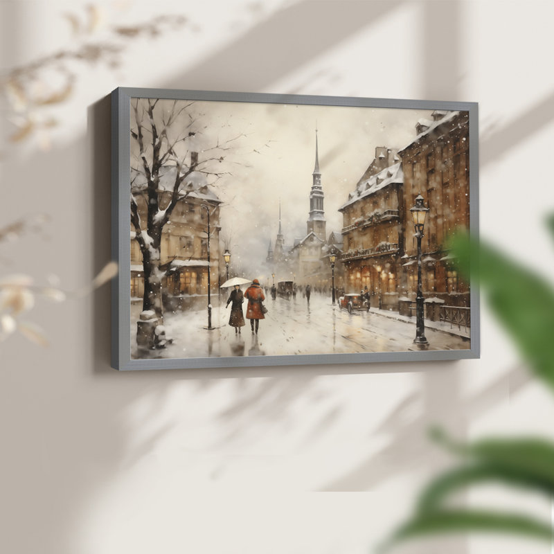 «Chirstmas Art» - CEC XXXV III - Reproduction encadrée - Restickable, H 22 po x l 28 po, Gris