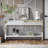Mirrored Console Table with Shelf, 59" Modern Entryway Table Glass Sofa Table with Mirror Finish