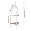 Wooden Board, Cotton Rope Tiered Shelf