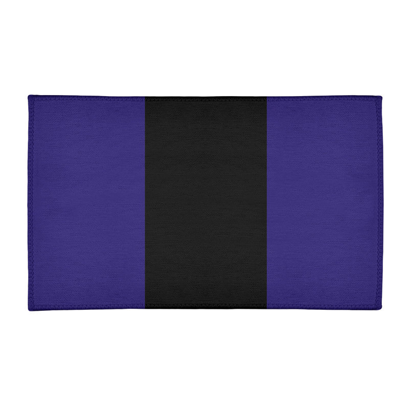 Tapis bleu foncé à rayures de football baltimore, Rectangle 3 pi x 5 pi