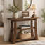 Table console 41 po en bois massif, canapé d'entrée étroit à 3 niveaux pour le couloir du salon