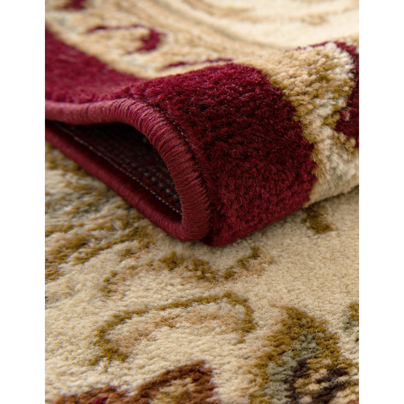 Debora Burgundy Area Rug, Burgundy, Runner 2' x 7'1"