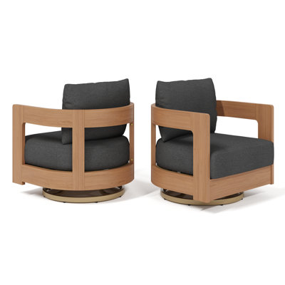 Frances Eucalyptus Swivel Patio Lounge Chair