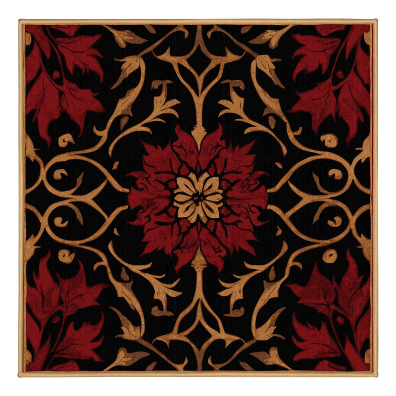 Aurora Motif Rug, Square 6'