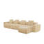 Ensemble de salon modulaire en velours avec repose-pieds, sans assemblage requis, ensemble de salon en L avec repose-pieds-129098688-129098689