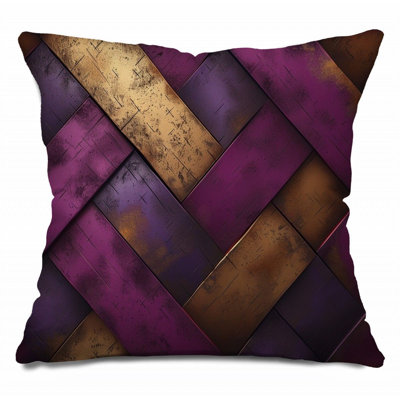 Coussin décoratif à chevrons, crochets en coton Art - 12190