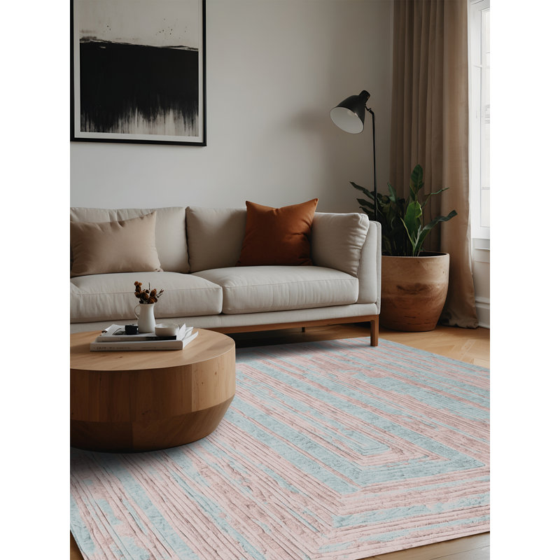 Machine Washable Gray Area Rug, Square 8'