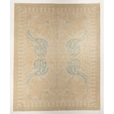 Handmade Cotton and Wool Oriental Area Rug
