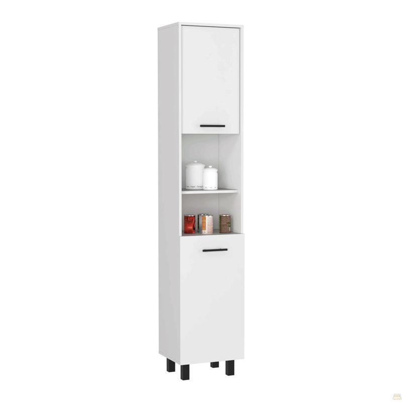 Armoire garde-manger Almada, trois tablettes intérieures, Blanc