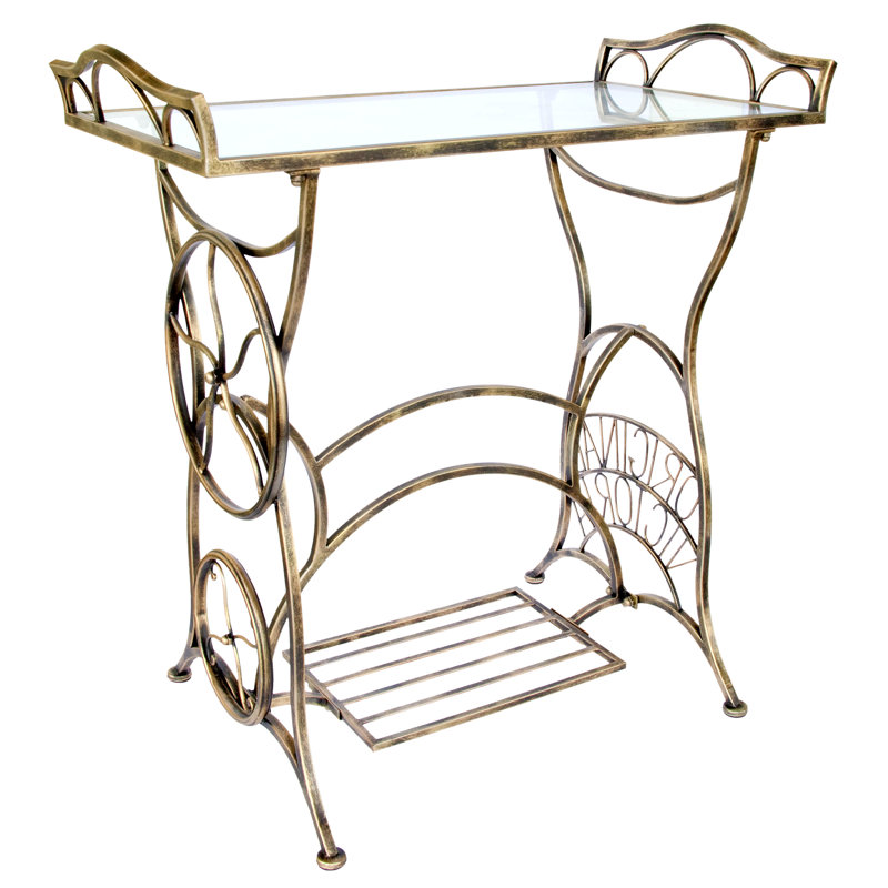 Glass Top End Table