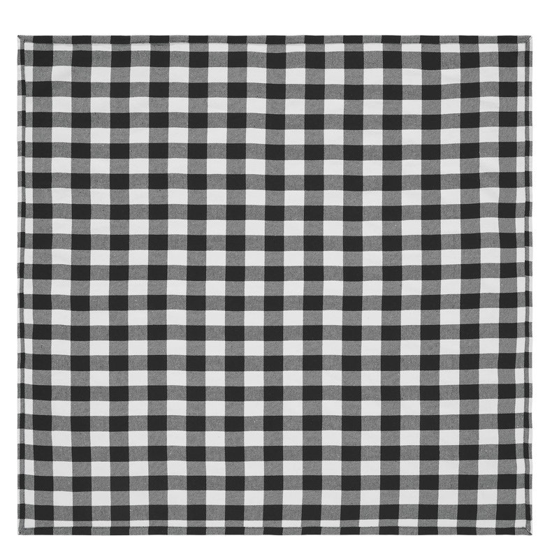 Linge de table à carreaux Annie Buffalo, Noir / blanc