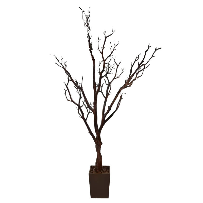 48'' Faux Tree in Solid + Manufactured Wood Planter