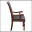 Ensemble de fauteuils de salle à manger de style traditionnel avec meubles rembourrés en bois de cerisier brun 2 pièces