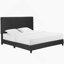 Lit plateforme tapissier très grand gris anthracite Bridgevine Home