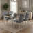 Badgery 5-Piece Solid Wood Dining Set with Fabric Upholstered Chairs-118852804