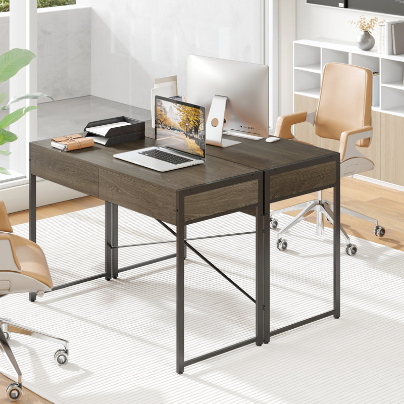 Metal Base Computer Desk
