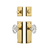 Nostalgic Warehouse New York Entry Set with Chateau Crystal Knob