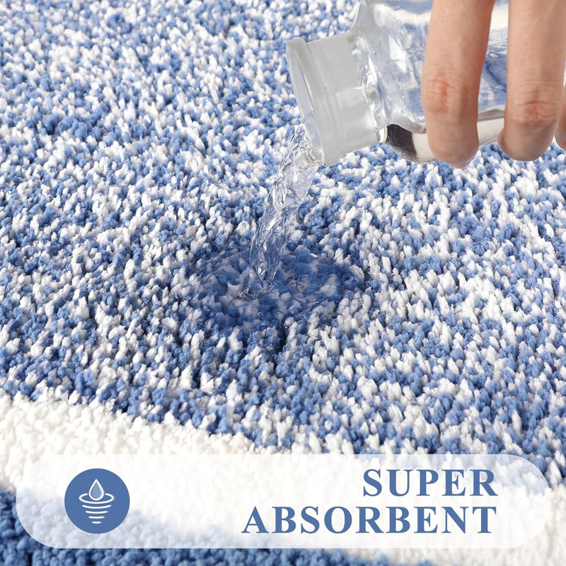 Tapis pour salle de bain Poly Twill, Bleu