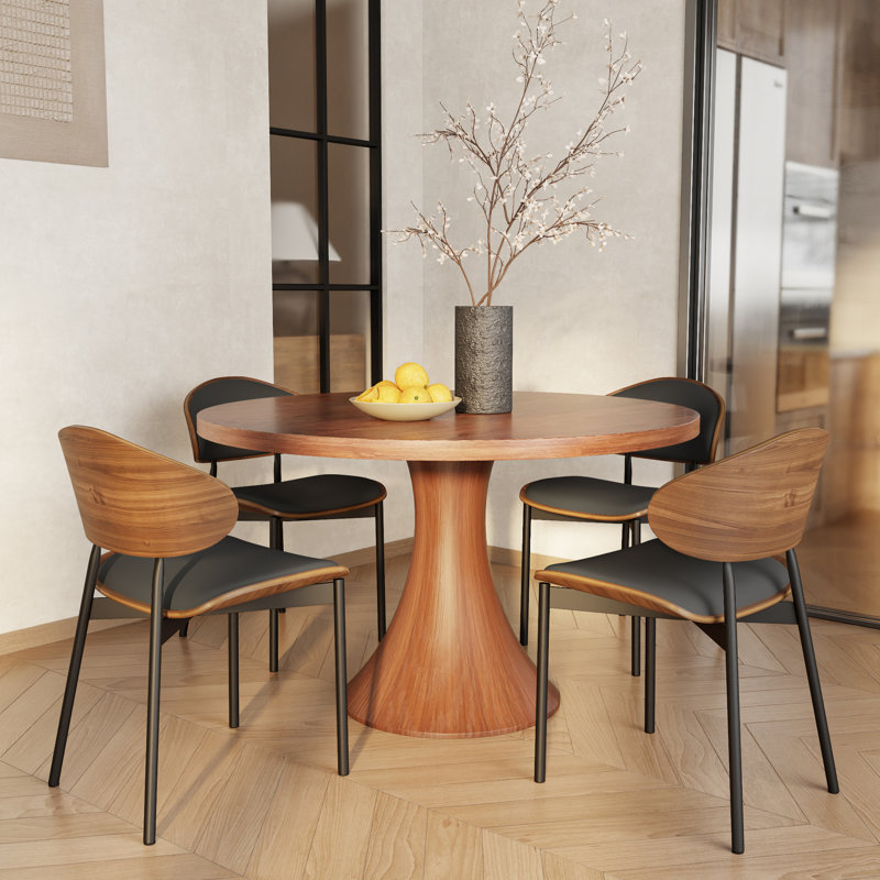 Ensemble de table de salle à manger en bois massif Farmhouse, H 29,52 po x l 39,37 po x P 39,37 po