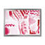 Éléments graphiques rétro en orange et rouge II - peinture sur toile-67232815-67232825