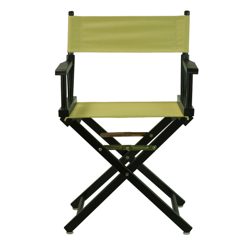18" Folding Director Chair, Black, Sage